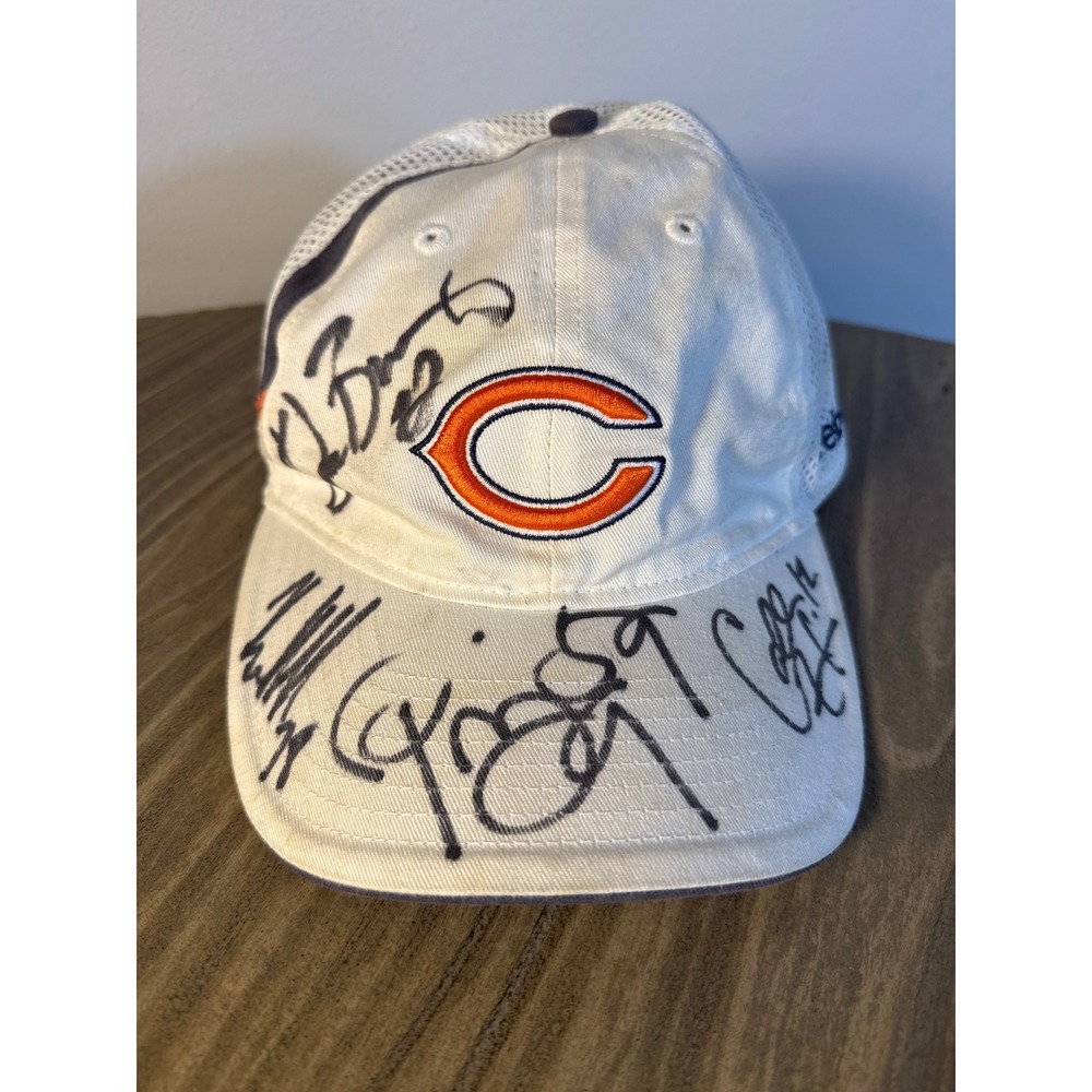 Chicago Bears Reebok Hat Men's White Signed Autographed Mesh NFL Cap